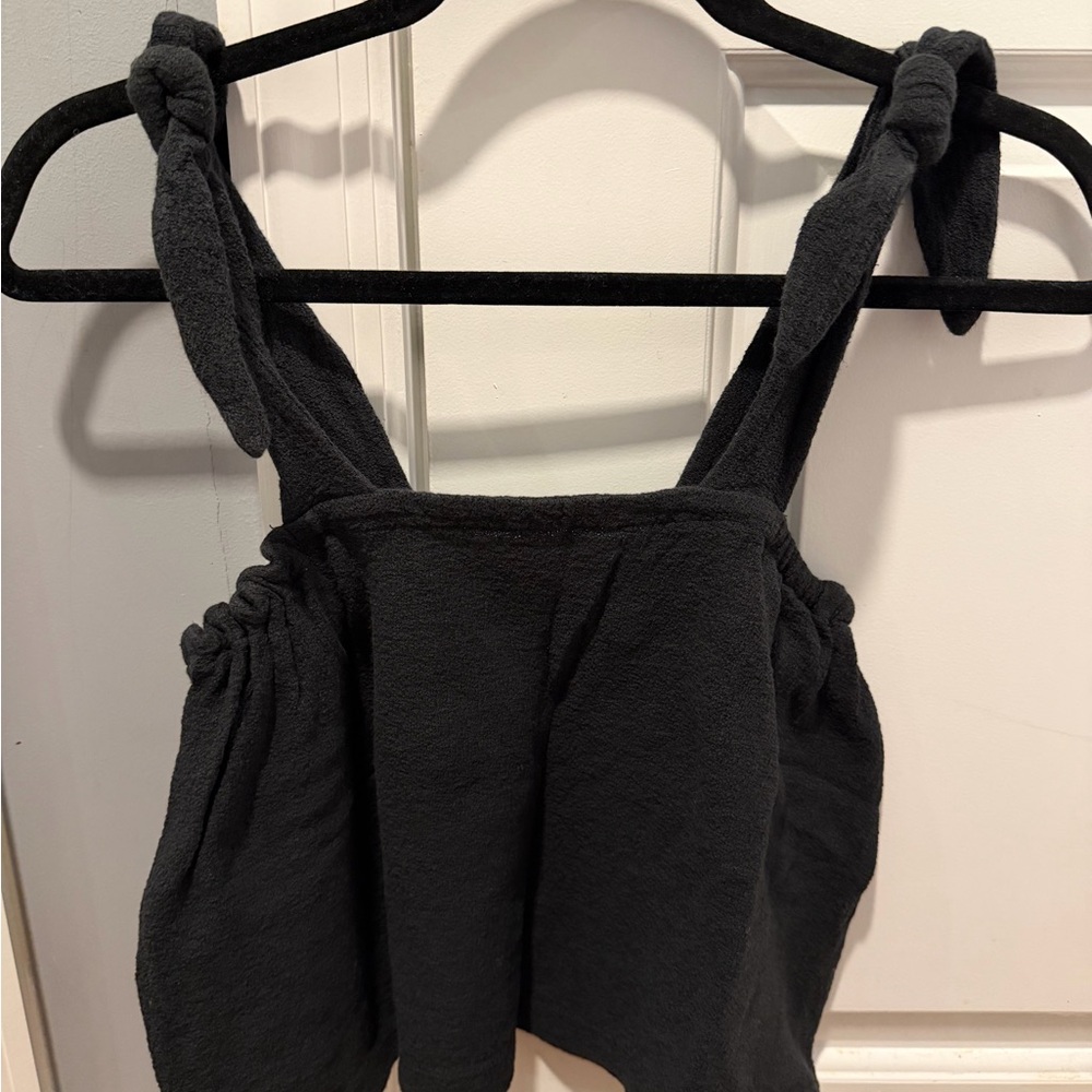 Madewell Black Camisole with Tie Straps